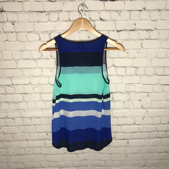J Crew Striped Tank Cotton Blend - Picture 4 of 5